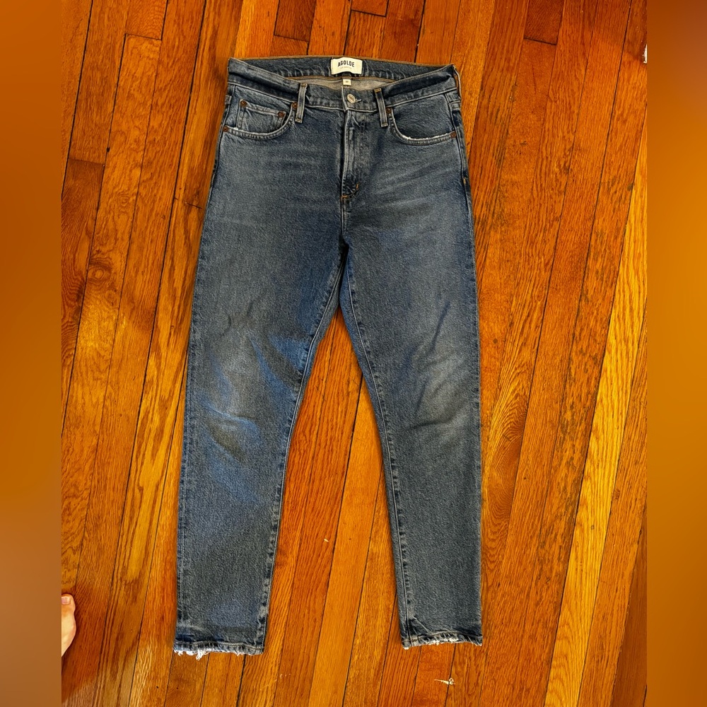 AGolde Shiver Riley Highrise Straight Crop- Size 27